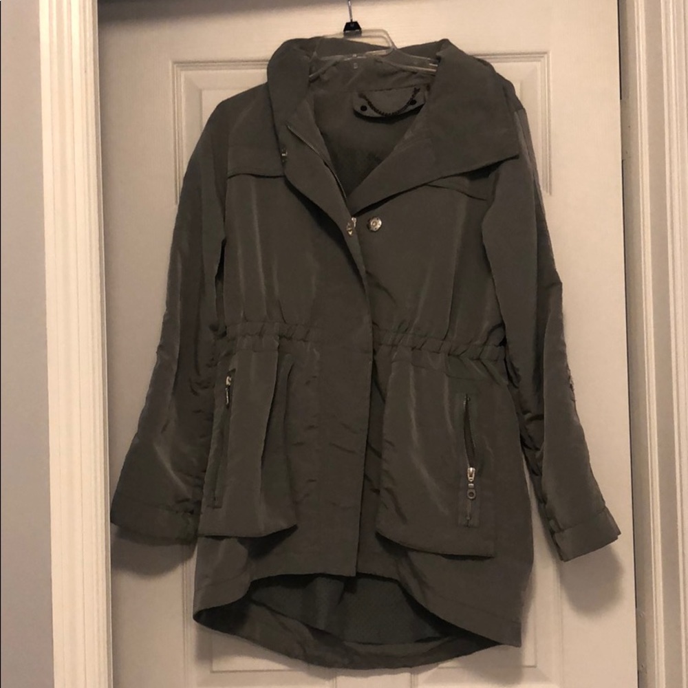 Grey adjustable rain jacket - Picture 4 of 6